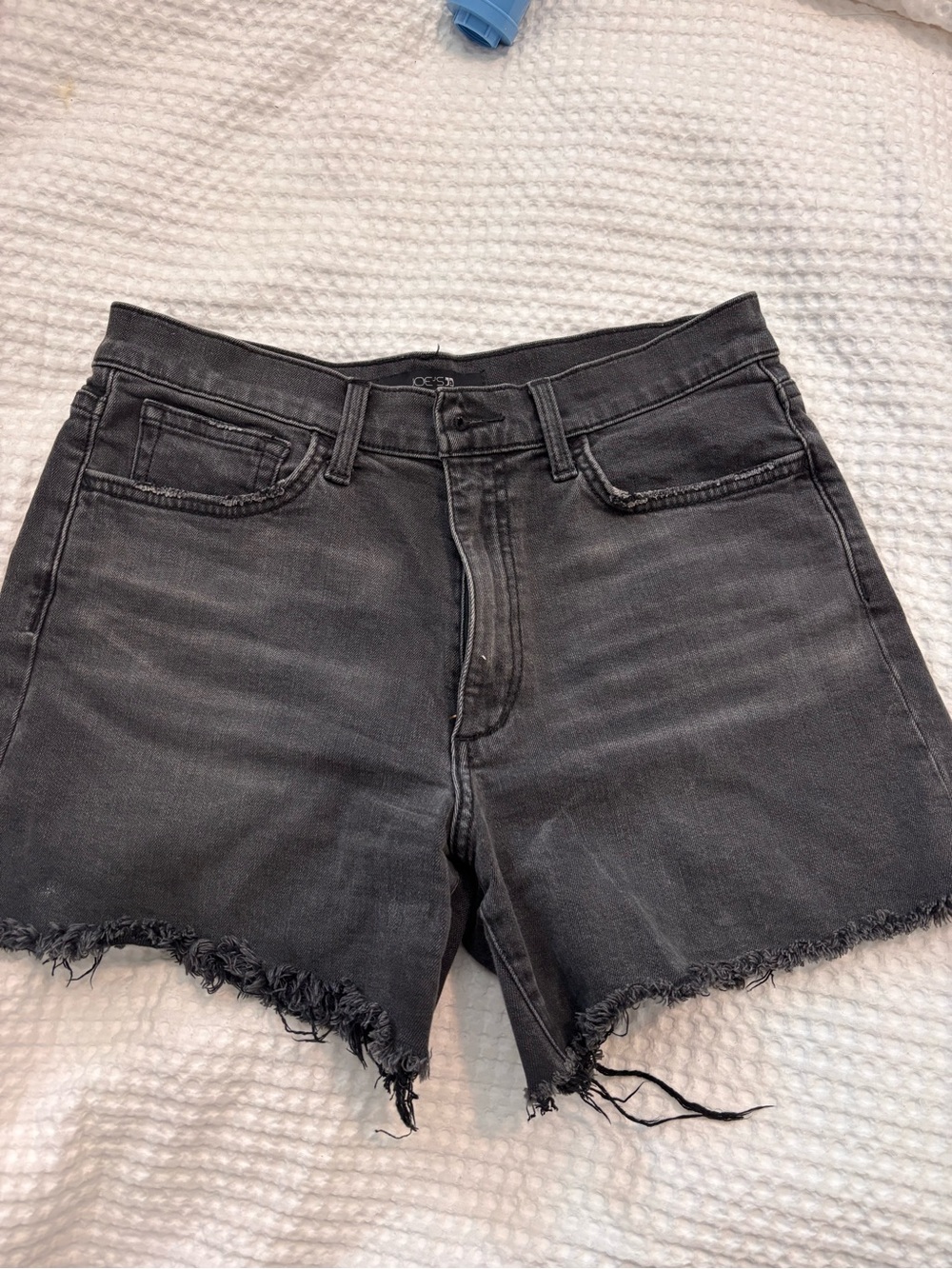 Joe's Jeans Black Frayed Hem Denim Shorts